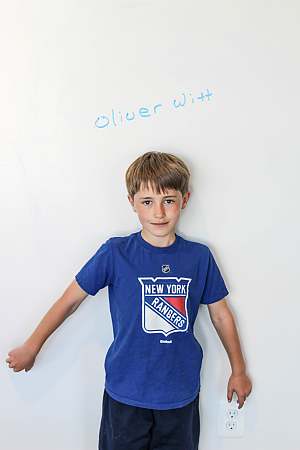 Oliver on wall
