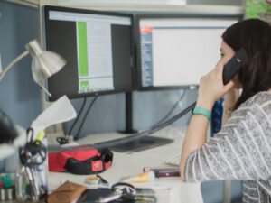 orases qa software testing employee on the phone