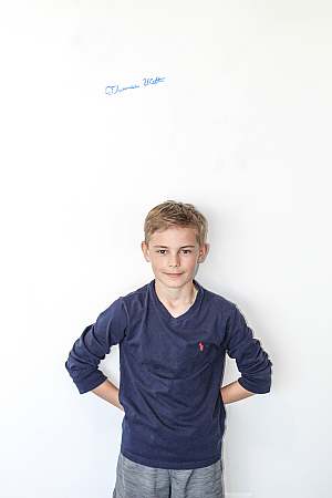 Thomas on wall 
