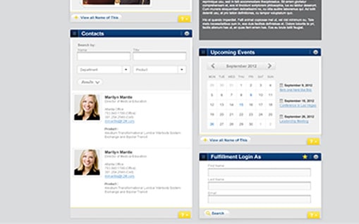 Lower half of K2M website