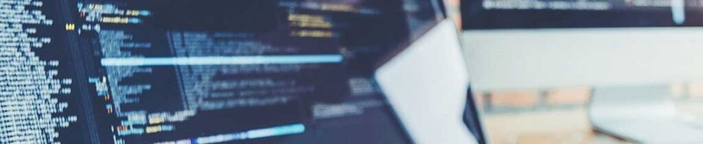 Man programming custom software