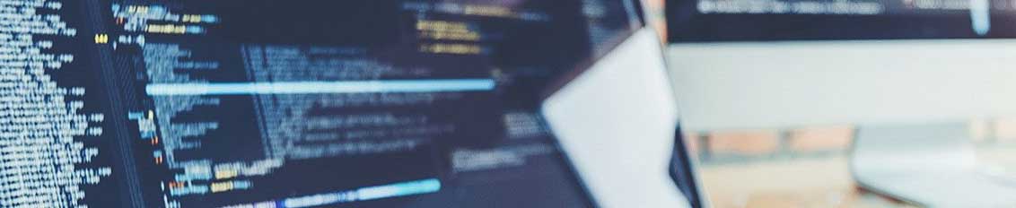 Man programming custom software