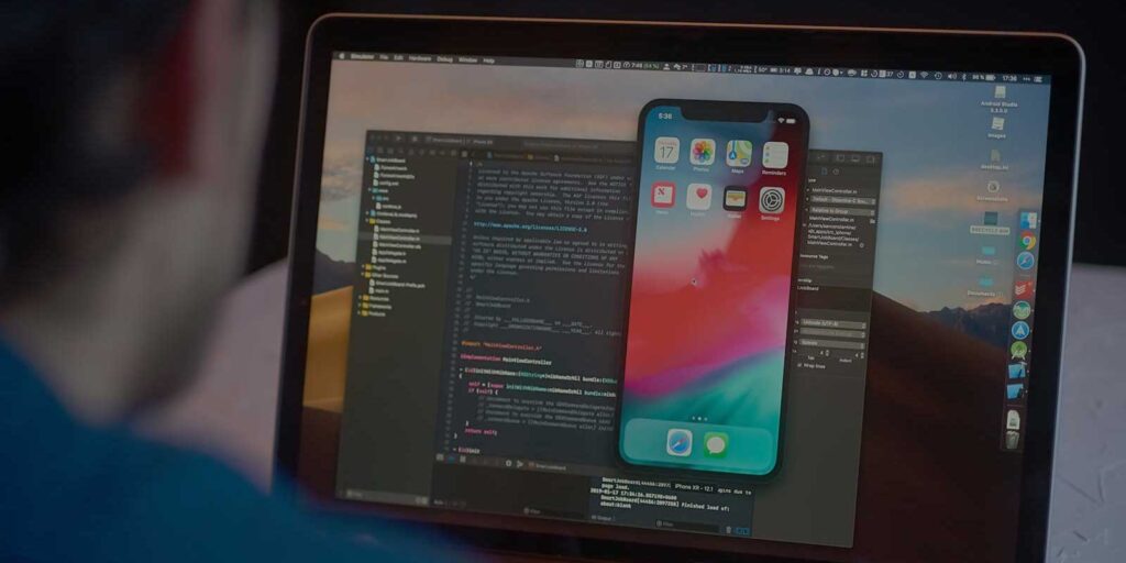 Custom web application development in progress