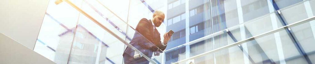 Executive using an enterprise application