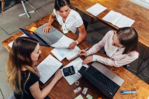 Accounting department deciding between erp vs crm software