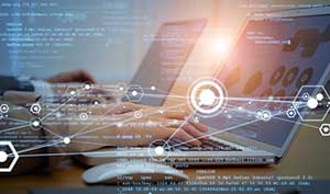 Business man using Software as a Service