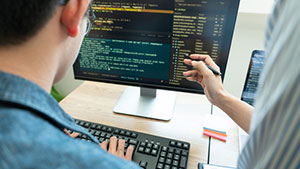 Programmer developing new software