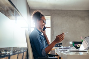 employee using a  CRM Client Portal