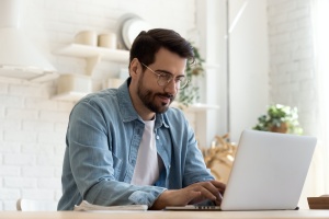 worker using a custom CRM Client Portal