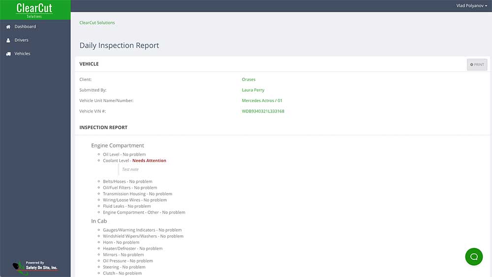 Safety On Site Inspection Report