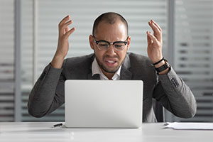 employee frustrated from data loss