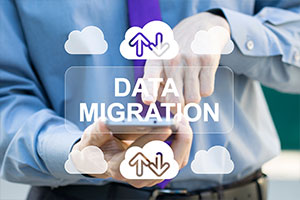 employee going through data migration