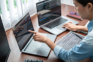 employee going through database migration