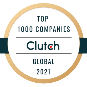 Clutch Global Top 1000 Companies 2021 award