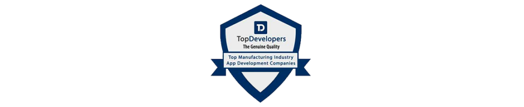 TopDevelopers Top Manufacturing Industry App Development Companies Award