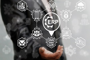 business navigation computer web enterprise resource planning gear icon place concept