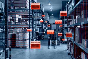 Custom WMS showing current stock of inventory through AR