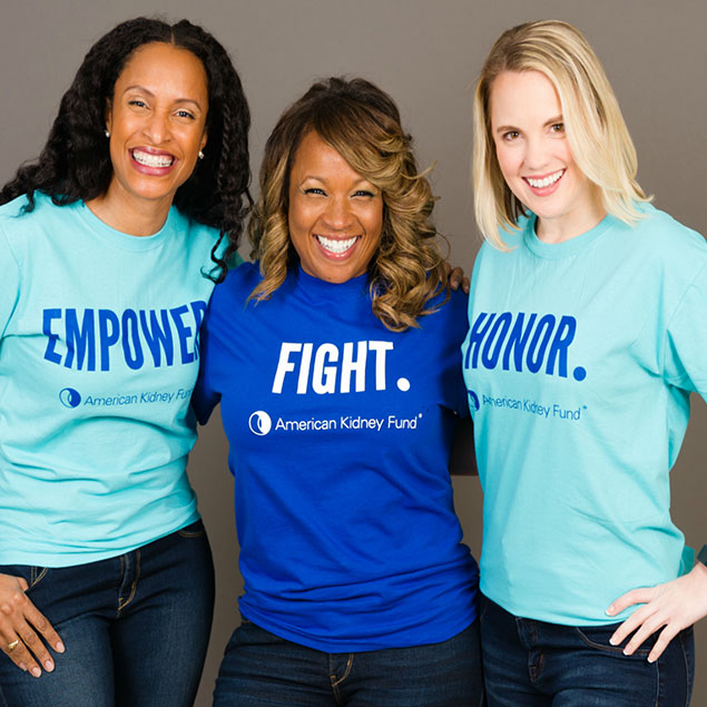 three akf employees team photo