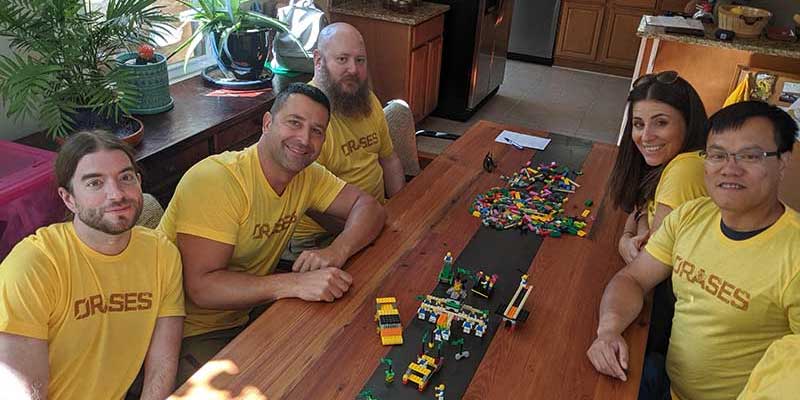 Orases team at dining room table