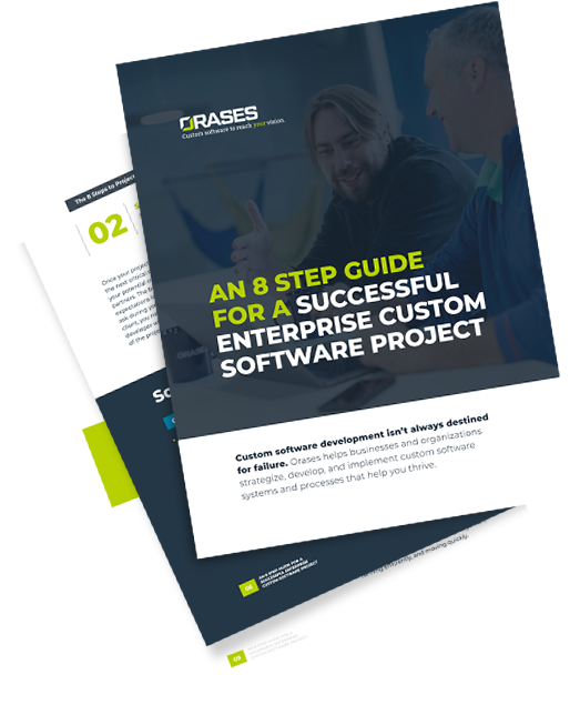 orases booklet outlining 8 steps for a successful enterprise software project