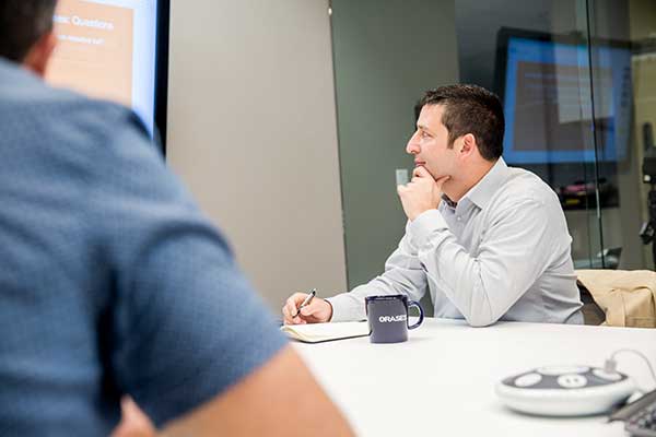 Nick working on the US Lacrosse management system