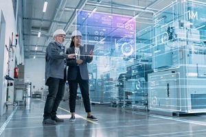manufacturing process on virtual screen