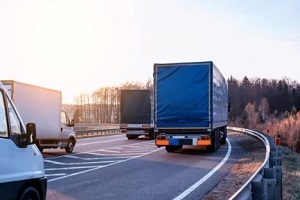 goods carriers on highway
