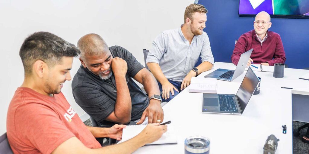 Dev team working on custom tax planning software for advisors