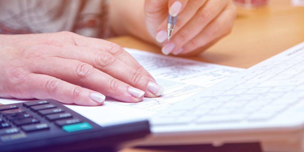 hands insurance agent in the workplace
