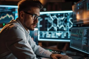 software expert witness working hard to solve complex problems