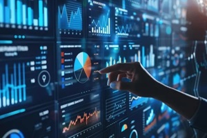 business finance data analytics graph