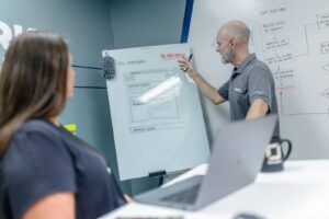 Orases team member showing a legacy application strategy 