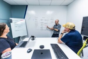 Orases team working through a legacy application strategy meet