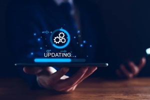 operating system upgrade concept, installation app and software update process, modernize user equipment