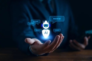 AI chat bot technology concept