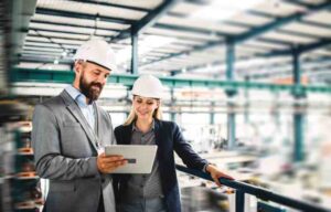 industry workers looking at customer portal