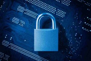 lock icon over code