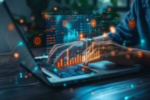 custom software development on laptop
