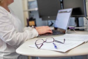worker at desk