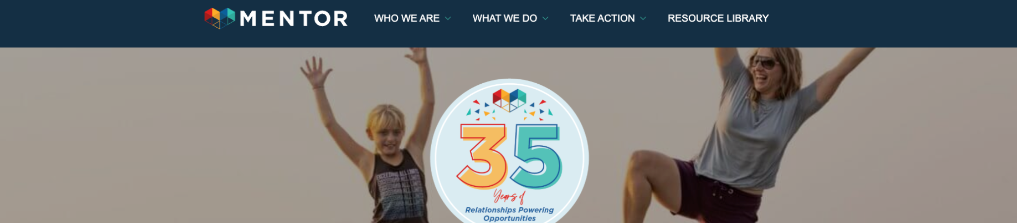 Screenshot of Mentor Homepage